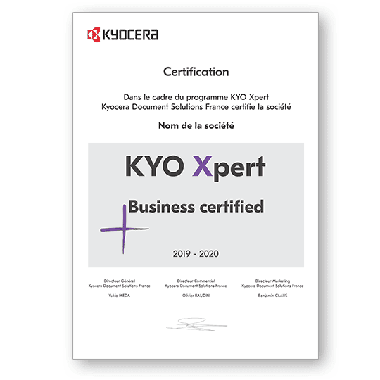Attestation de Certification