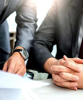 close up of businessman's hands