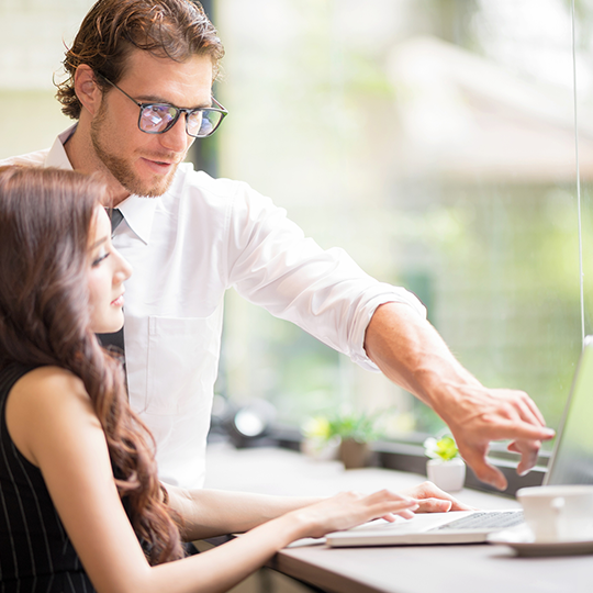 colleagues in light office