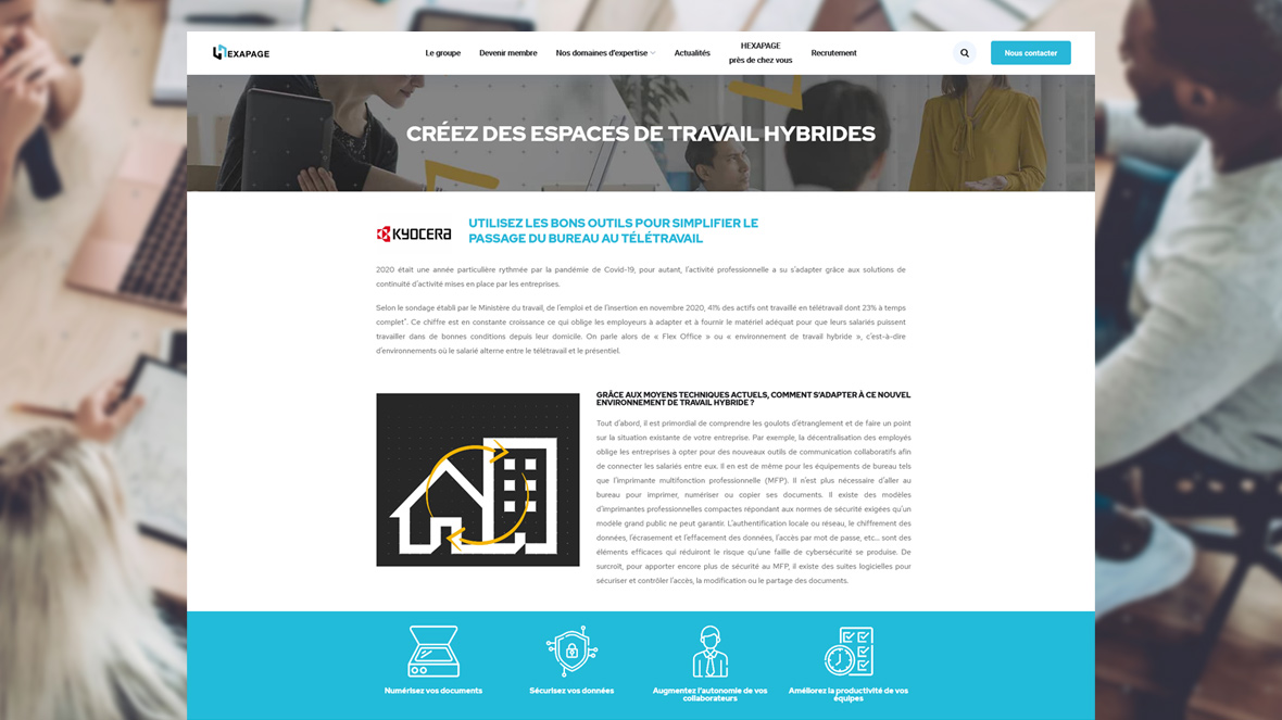 Espaces de travail hybride