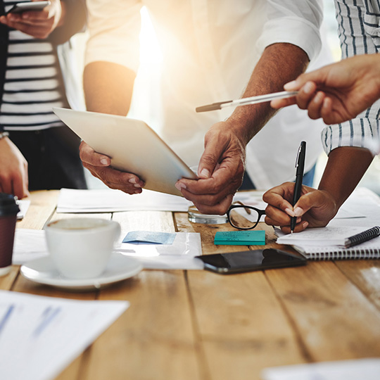 working at a coffee shop