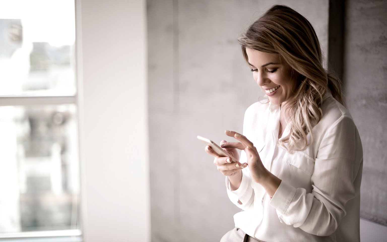 woman using phone