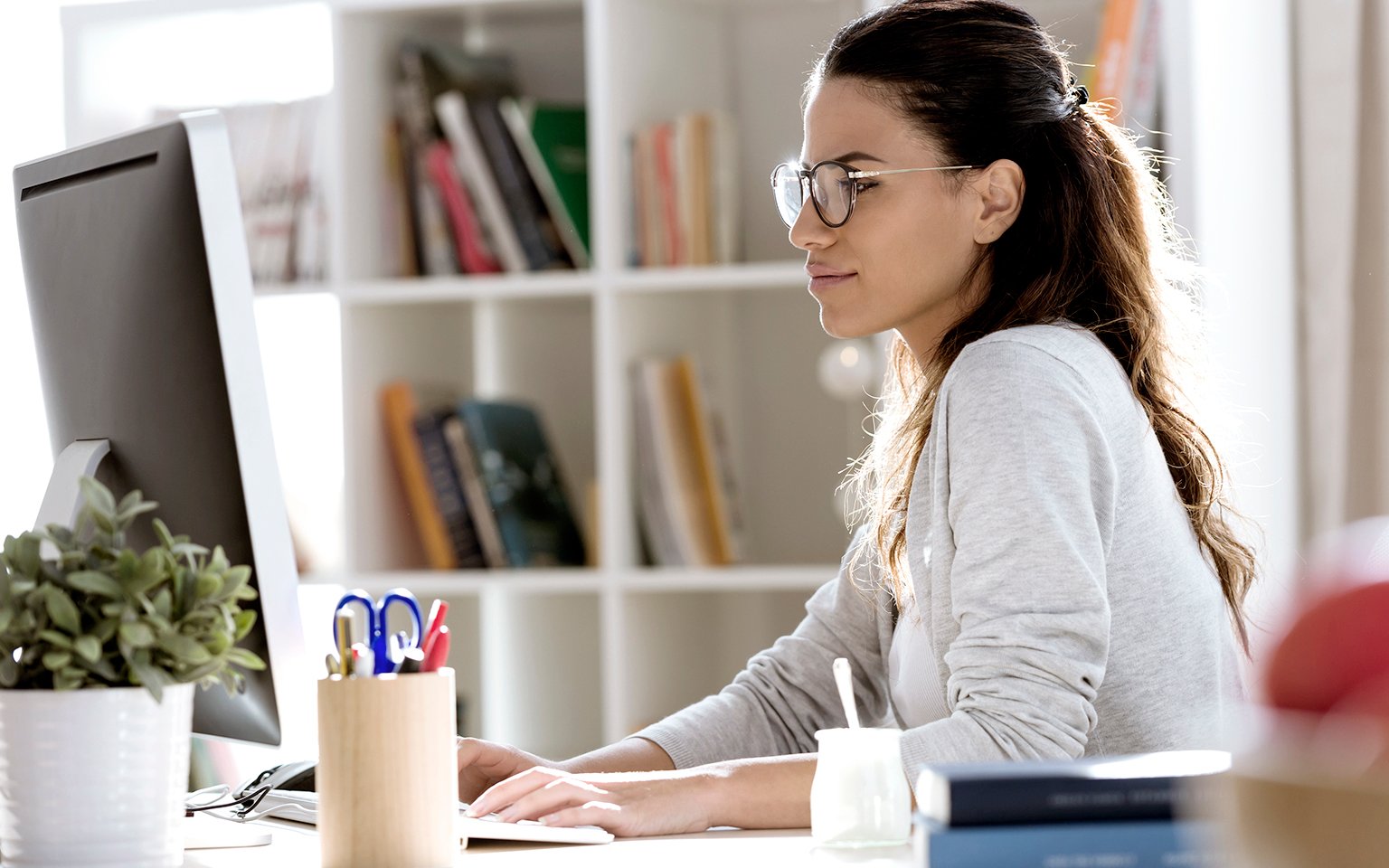 woman computer