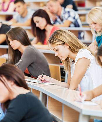 Fournir des systèmes standardisés adult students working in a classroom